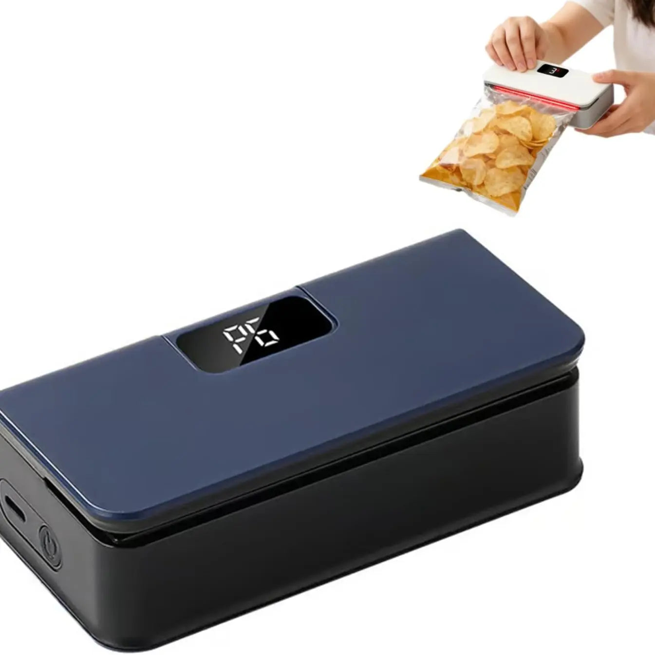 Mini Bag Sealer and Cutter β USB Rechargeable Portable Heat Sealer for Chips, Snack Bags, Coffee & Pet Food Packaging. Handheld Food Storage Sealing Machine, Compact Kitchen Gadget to Keep Food Fresh at Home, Office & Travel