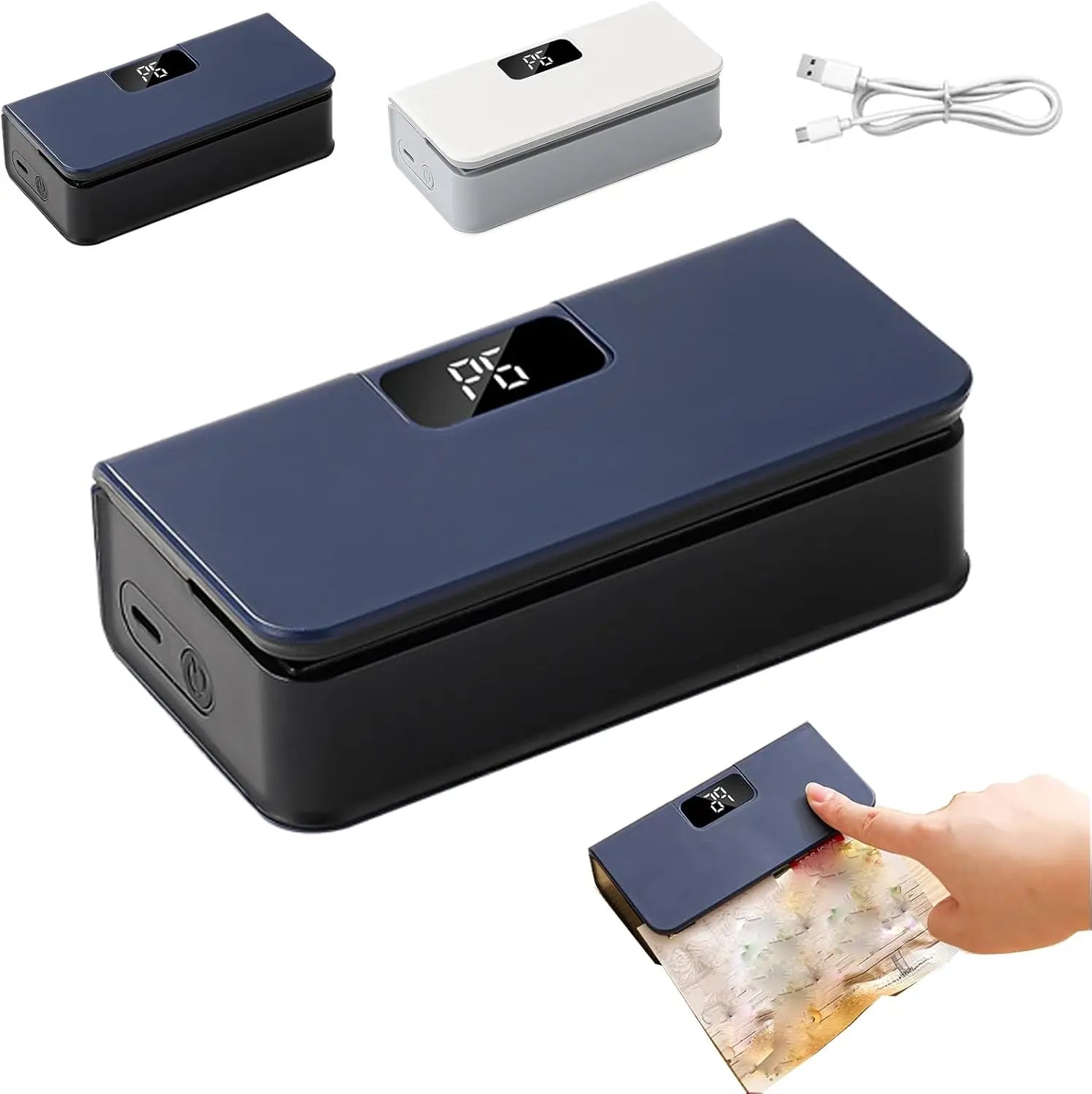 Mini Bag Sealer and Cutter – USB Rechargeable Portable Heat Sealer for Chips, Snack Bags, Coffee & Pet Food Packaging. Handheld Food Storage Sealing Machine, Compact Kitchen Gadget to Keep Food Fresh at Home, Office & Travel