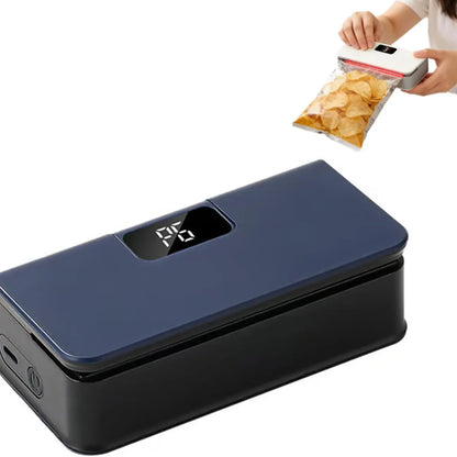 Mini Bag Sealer and Cutter – USB Rechargeable Portable Heat Sealer for Chips, Snack Bags, Coffee & Pet Food Packaging. Handheld Food Storage Sealing Machine, Compact Kitchen Gadget to Keep Food Fresh at Home, Office & Travel
